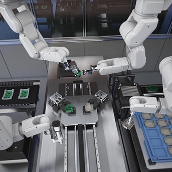 ロボット制御セル生産システムのイメージ
