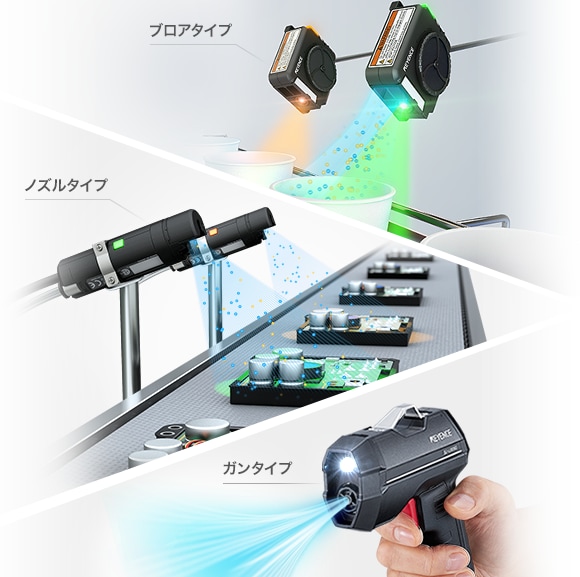 ブロアタイプ ノズルタイプ ガンタイプ