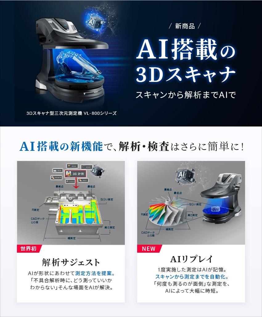 AI搭載3Dスキャナ スキャンから解析までAIで