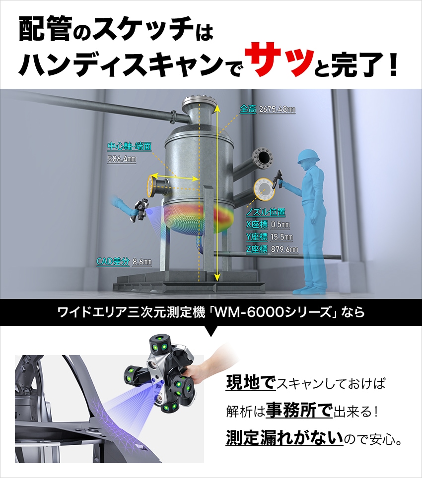 配管のスケッチはハンディスキャンでサッと完了！