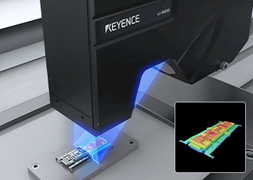 %キーエンス(KEYENCE) LJ-X8000A 超高精細インラインプロファイル測定器 電機・電子部品の3D検査事例 超高精細インラインプロファイル測定器 LJ