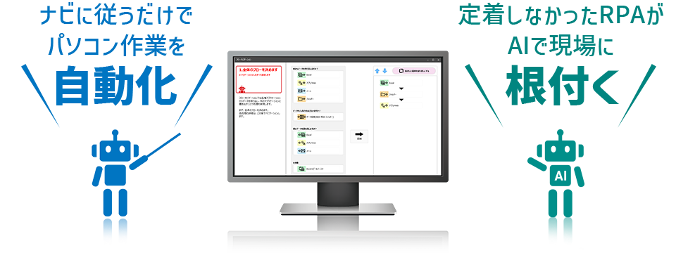 ナビに従うだけでパソコン作業を自動化、定着しなかったRPAがAIで現場に根付く