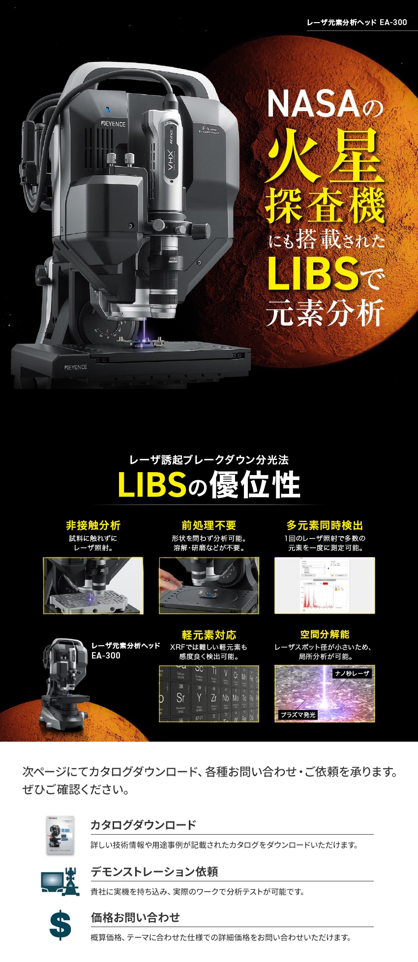NASAの火星探査機にも搭載されたLIBSで元素分析