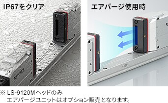 粉塵・クーラント環境での鋼管 外径・楕円度測定 IP67 エアパージ 駆動部レス LS-9000シリーズ