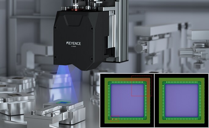 CMOS用セラミックパッケージの反り・形状検査 反り分布 面 3D 非接触 LJ-S8000シリーズ
