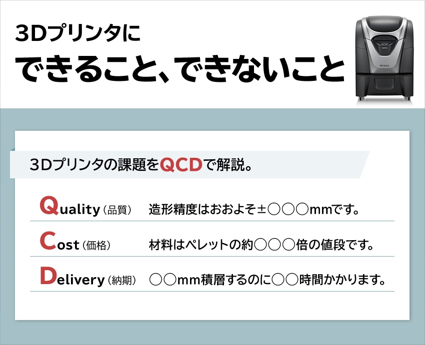 3Dプリンタにできること、できないこと