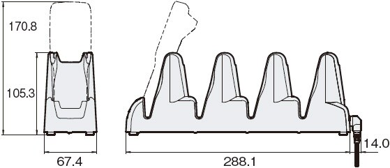 BT-WUC74外形寸法図
