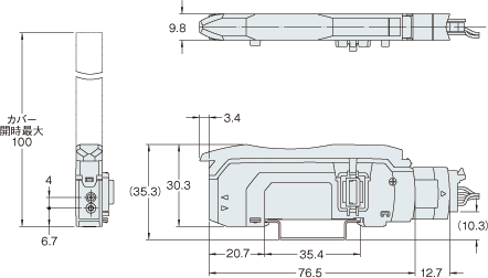 e-CONコネクタタイプ 子機 FS-N12EN 外形寸法図