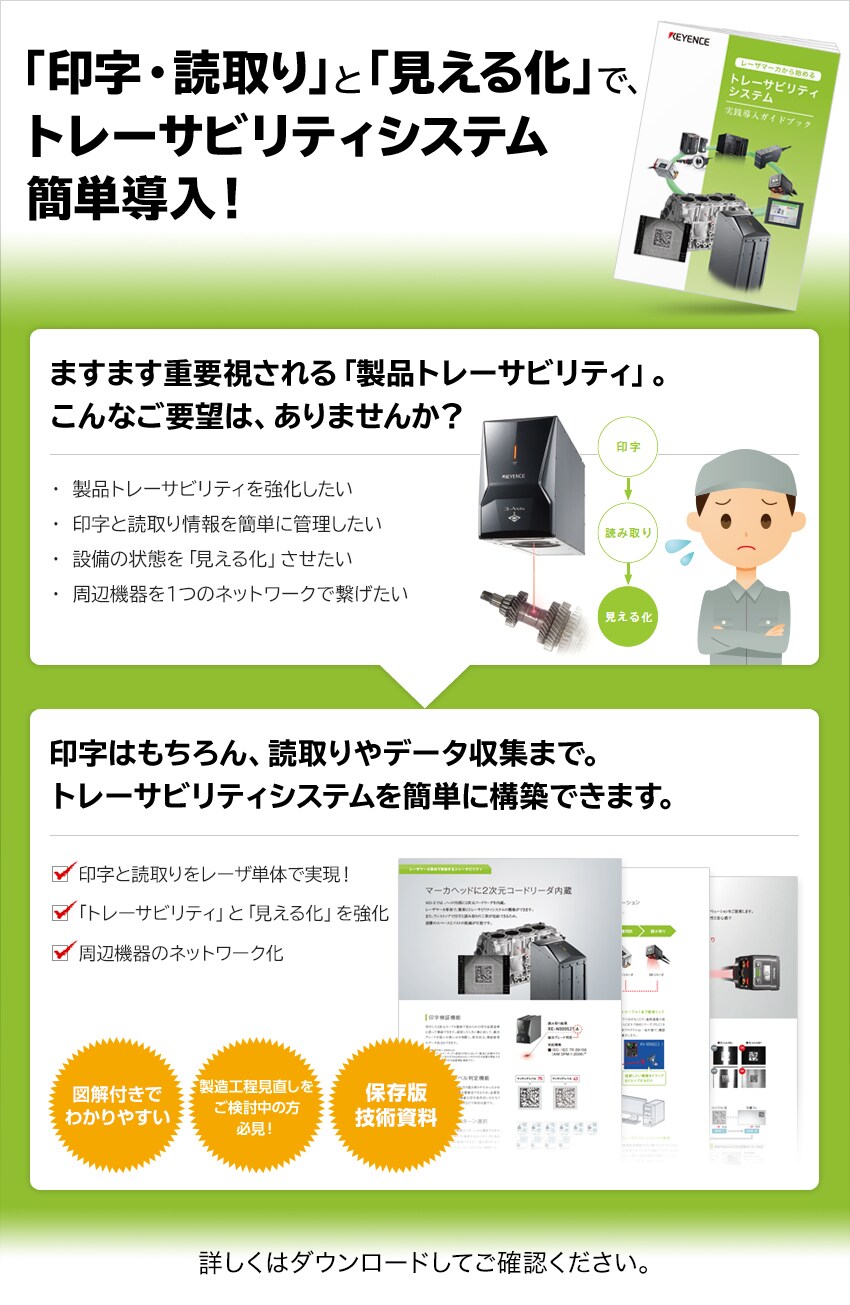 「印字・読取り」と「見える化」で、トレーサビリティシステム簡単導入！