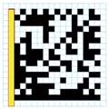 DataMatrixコードの左辺を示す図