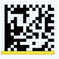 DataMatrixコードの下辺を示す図