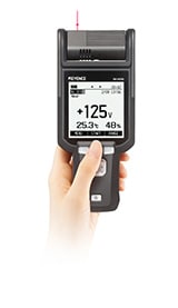 手で持ってどこでも測定できるハンディタイプ