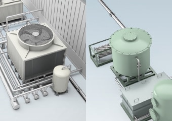 工場給水・排水配管の流量管理