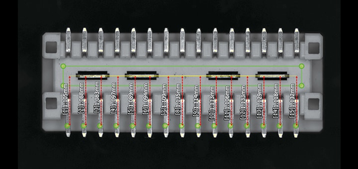 コネクタのピンの高さ測定