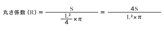 丸さ係数の求め方