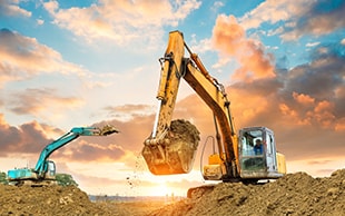 建機部品の寸法測定