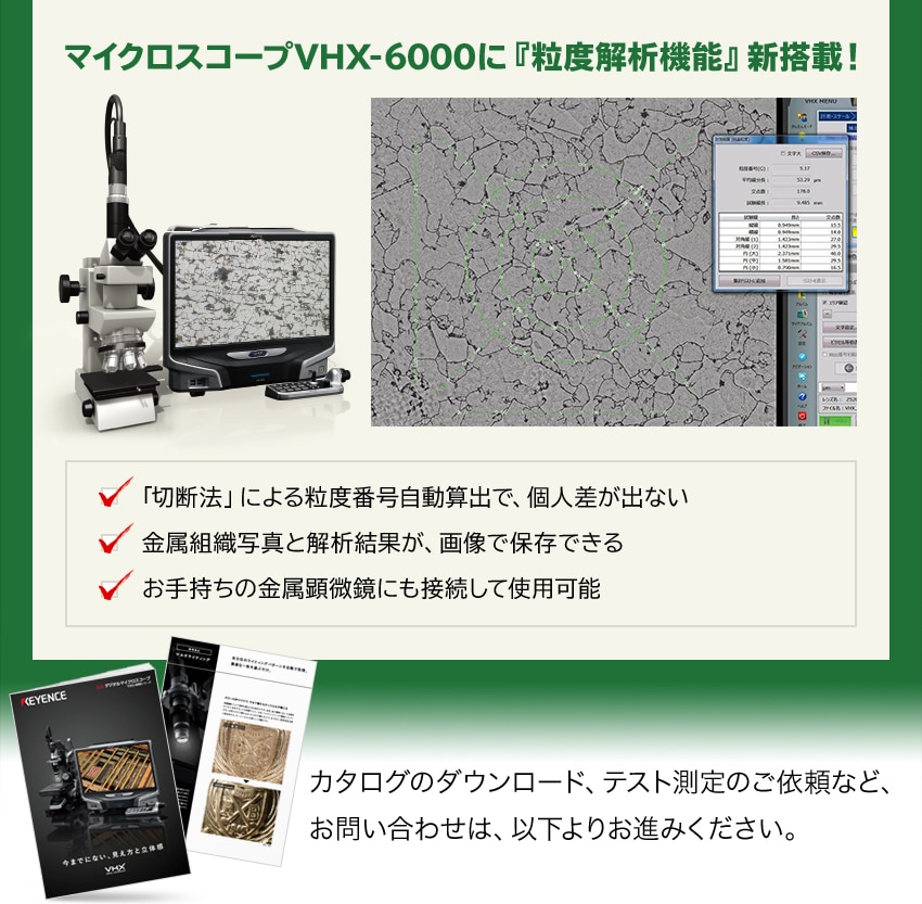 マイクロスコープVHX-6000に『粒度解析機能』新搭載！