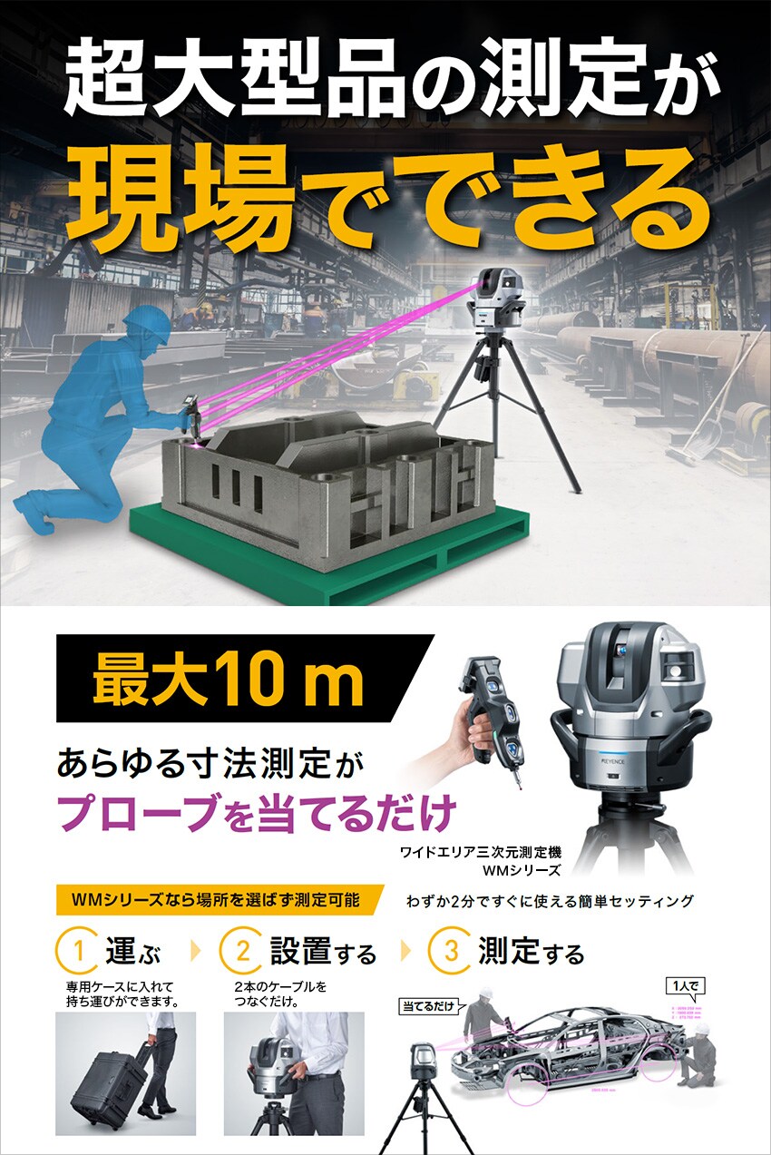 超大型品の測定が現場でできる