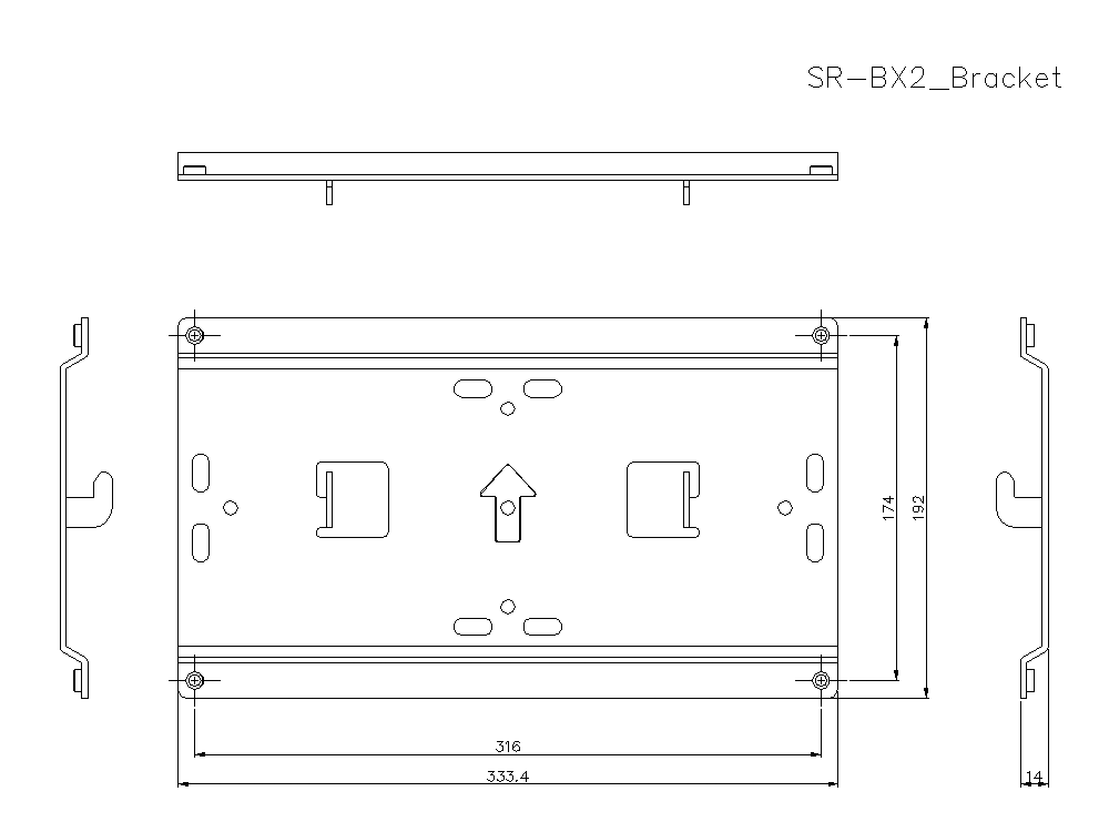 SR-BX2/BRACKET Dimension