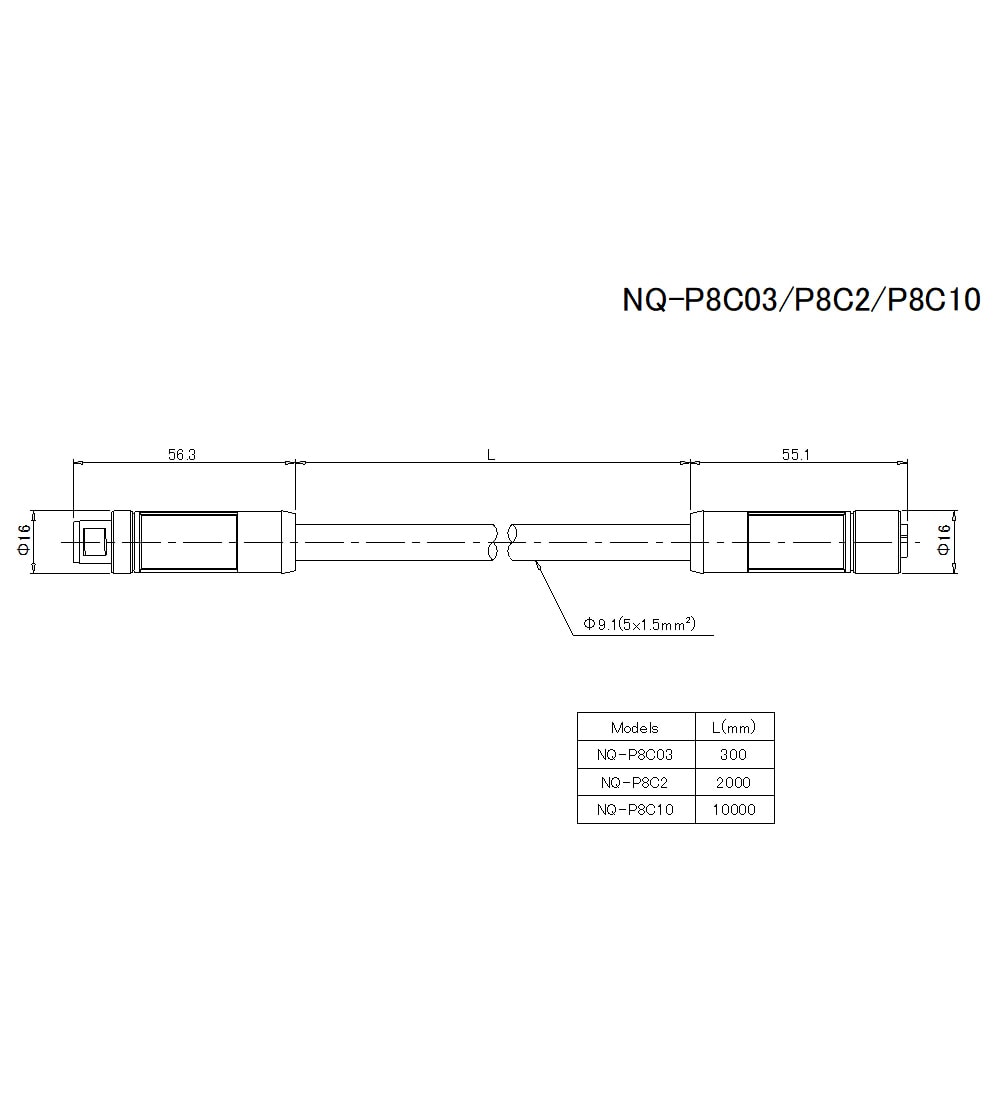 NQ-P8C03/2/10 Dimension