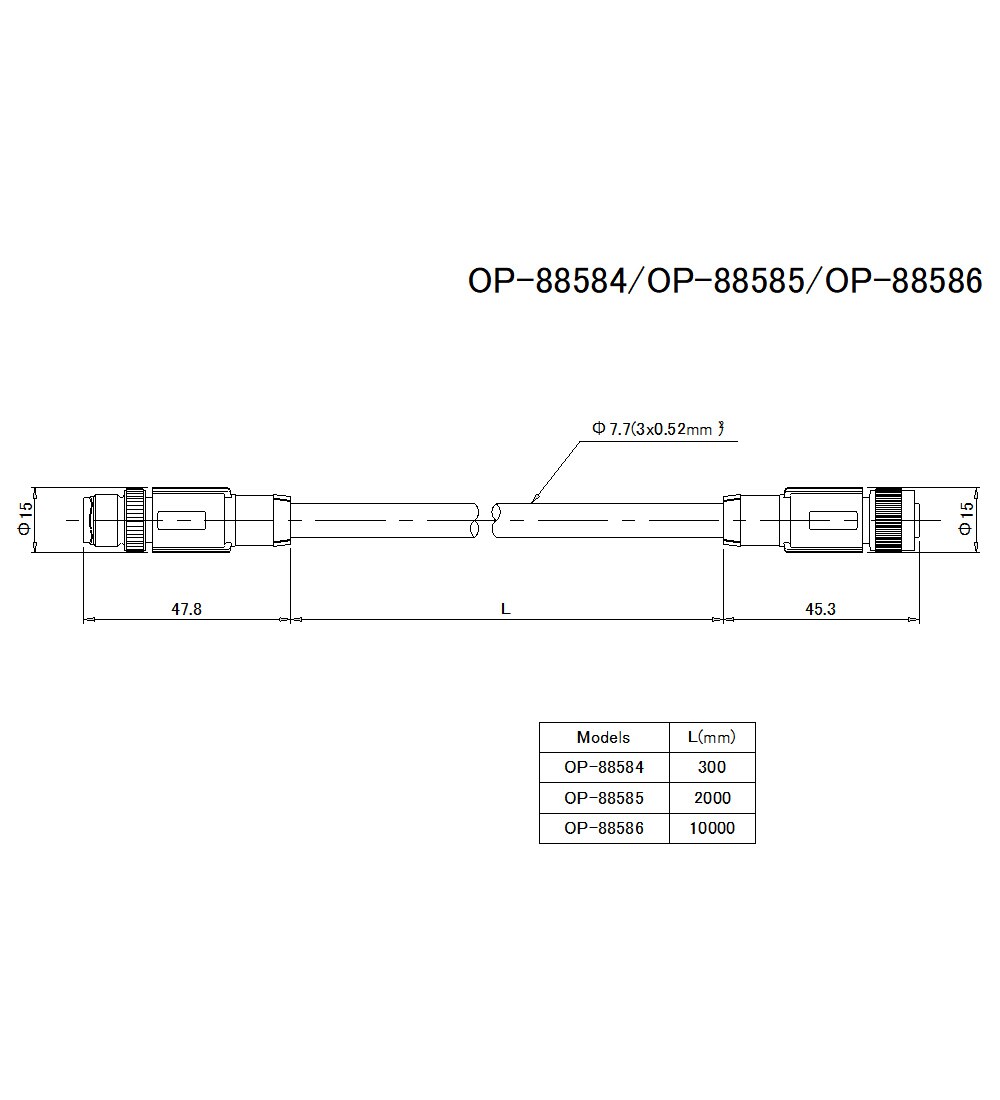 OP-88584/88585/88586 Dimension