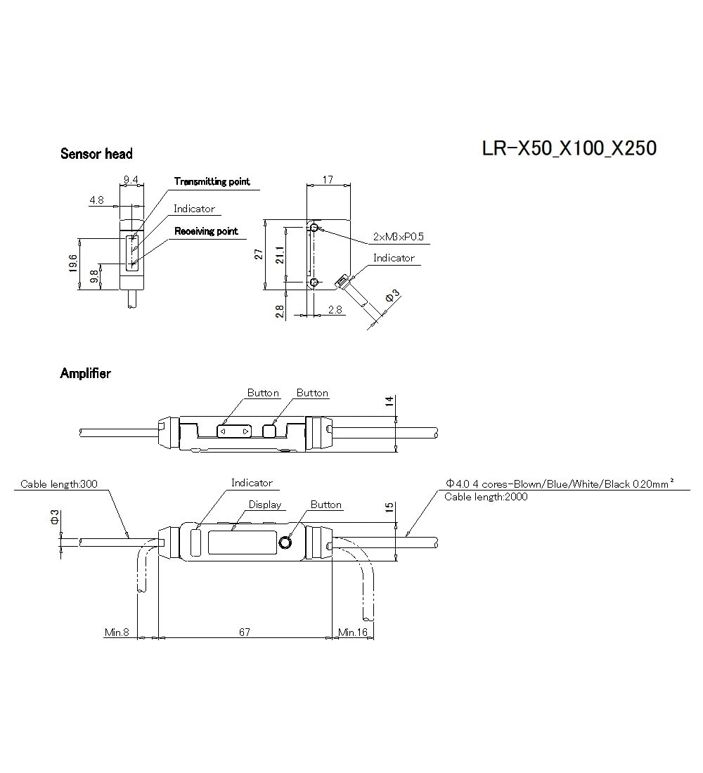 LR-X50/X100/X250 Dimension
