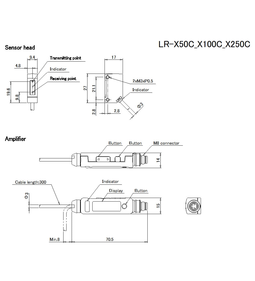LR-X50C/X100C/X250C Dimension