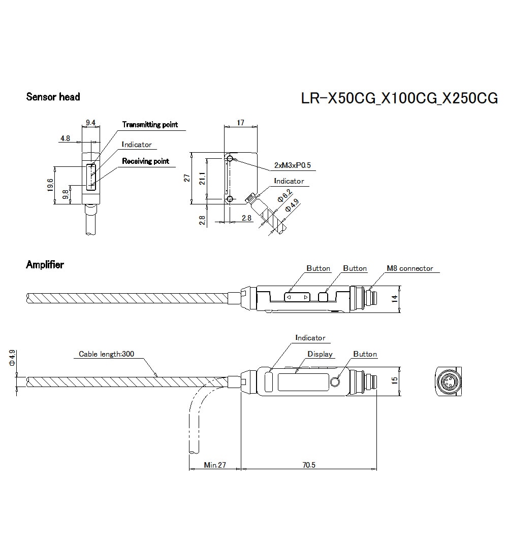 LR-X50CG/X100CG/X250CG Dimension