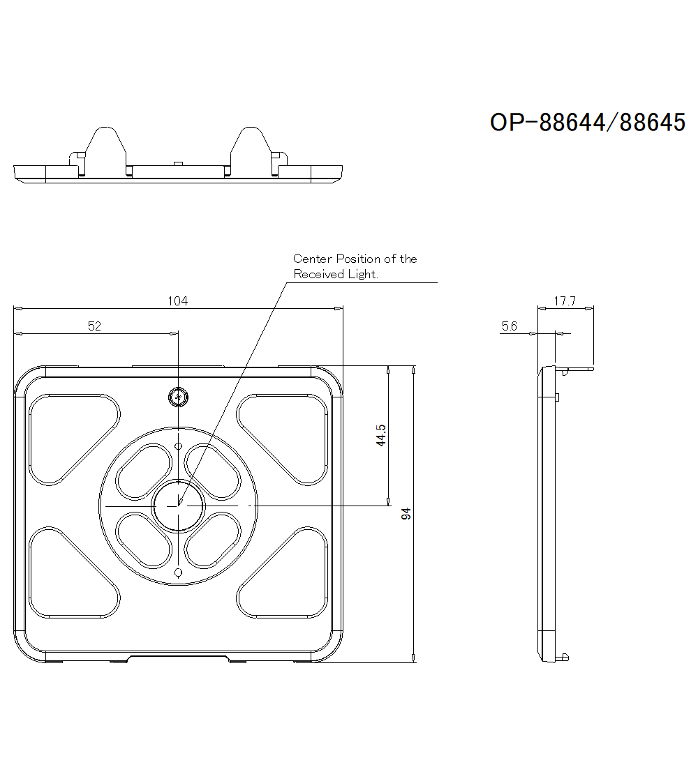 OP-88644/OP-88645 Dimension