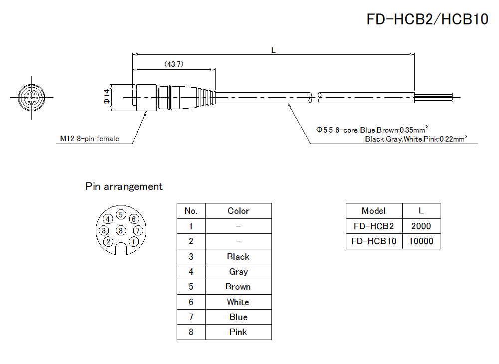 FD-HCB2/HCB10 Dimension