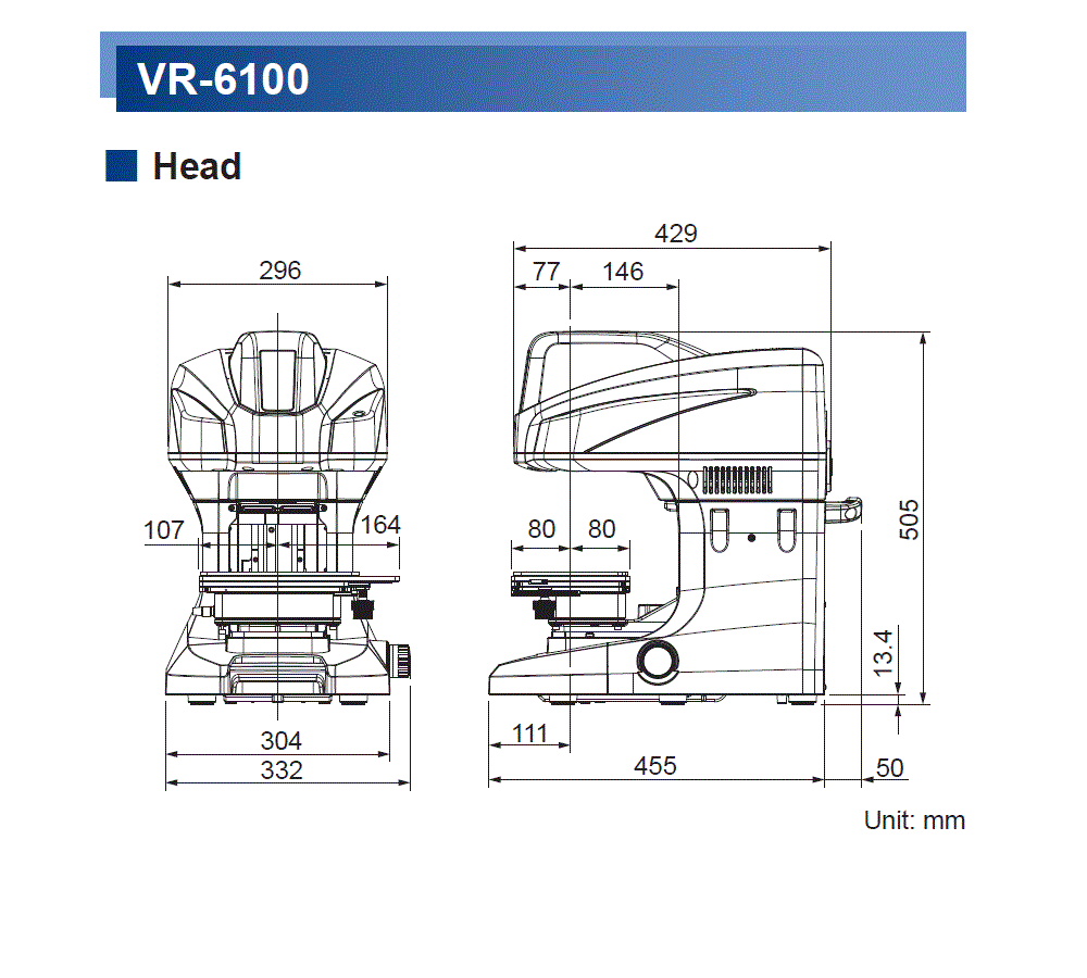 VR-6100 Dimension
