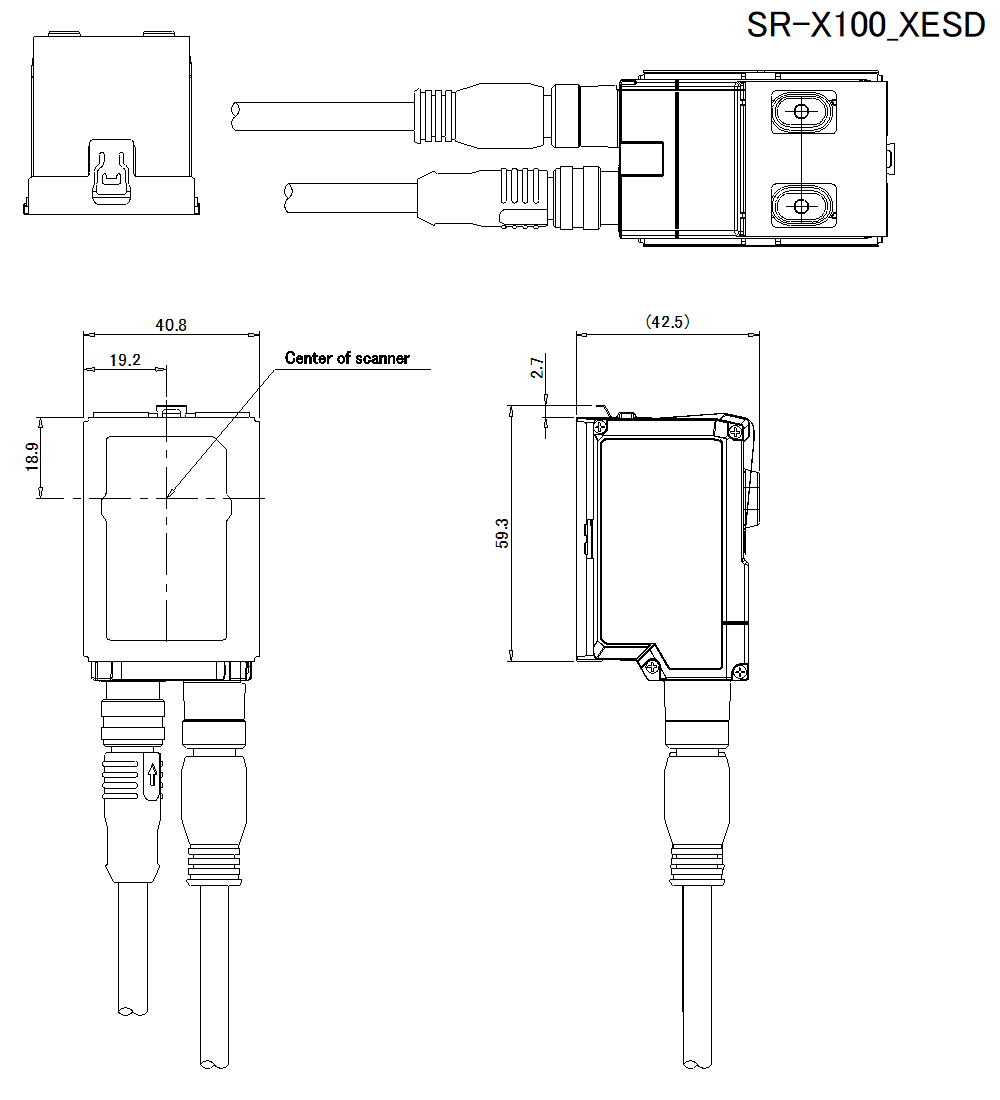 SR-X100/XESD Dimension