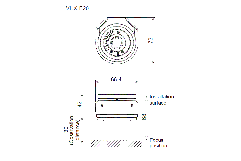 VHX-E20 Dimension