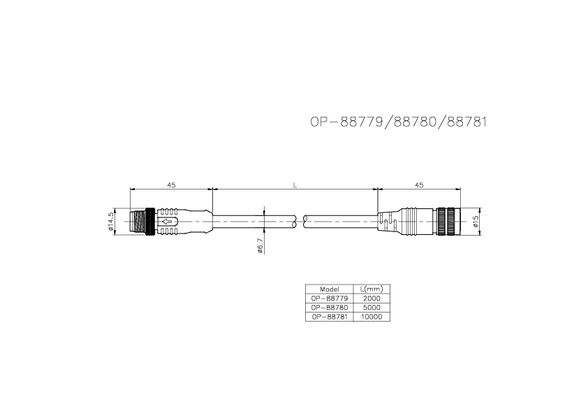 OP-88779/88780/88781 Dimension