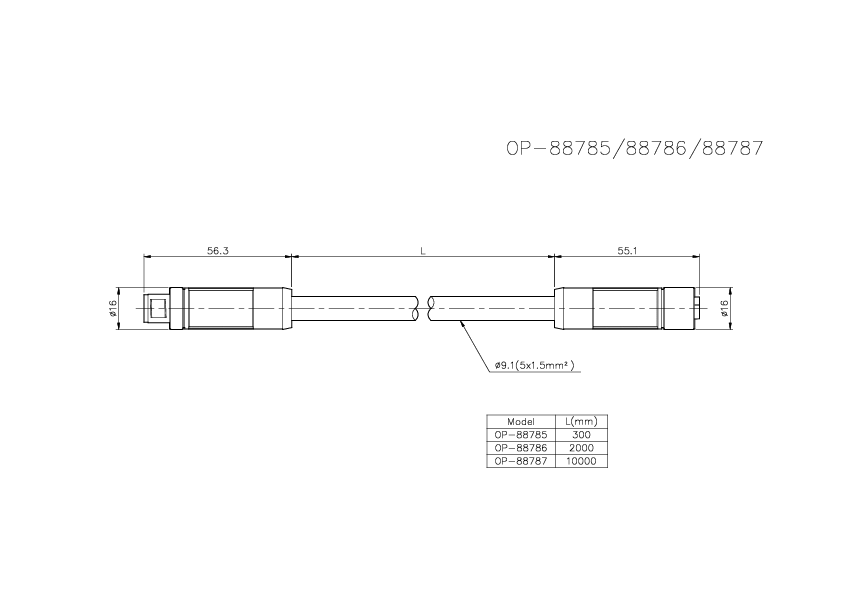 OP-88785/88786/88787 Dimension