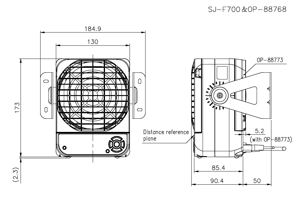 SJ-F700/OP-88768 Dimension