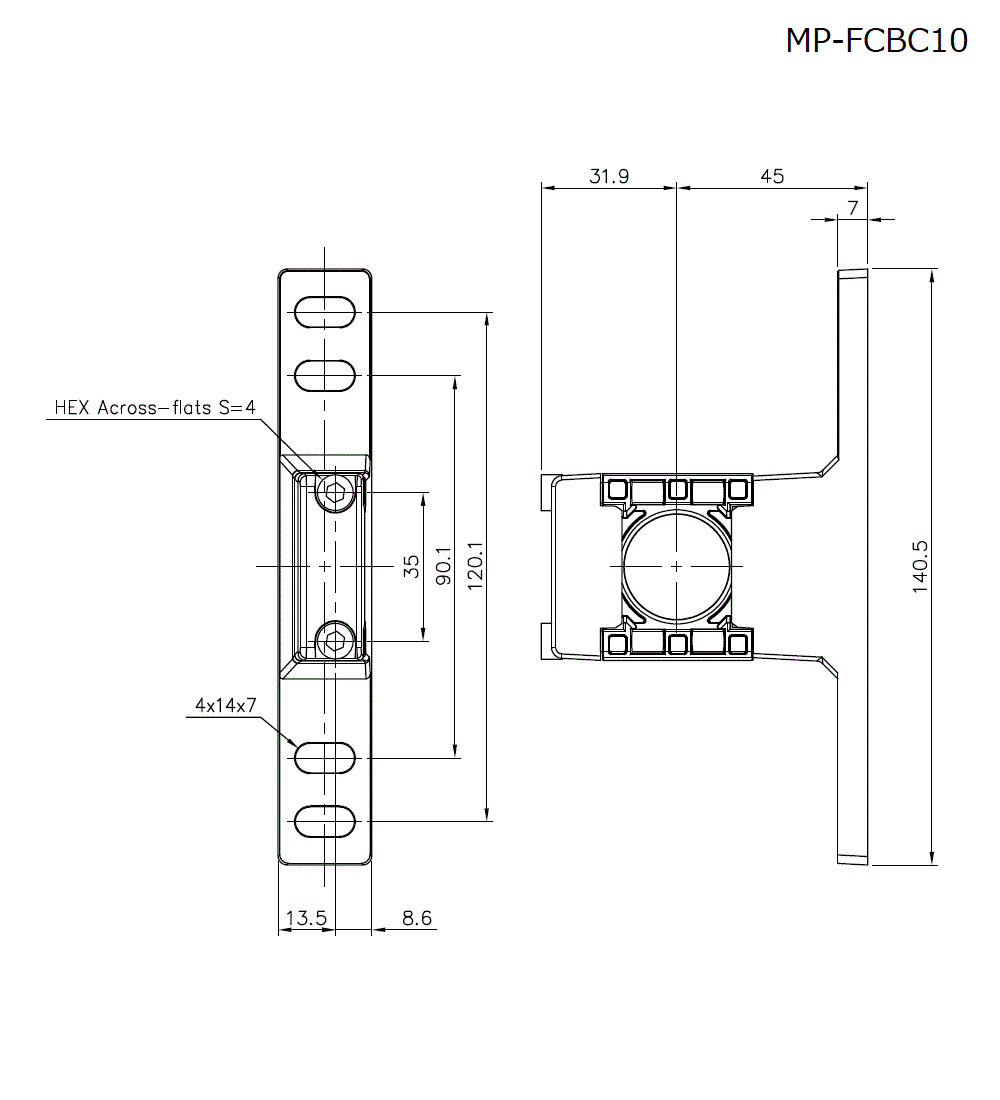 MP-FCBC10 Dimension