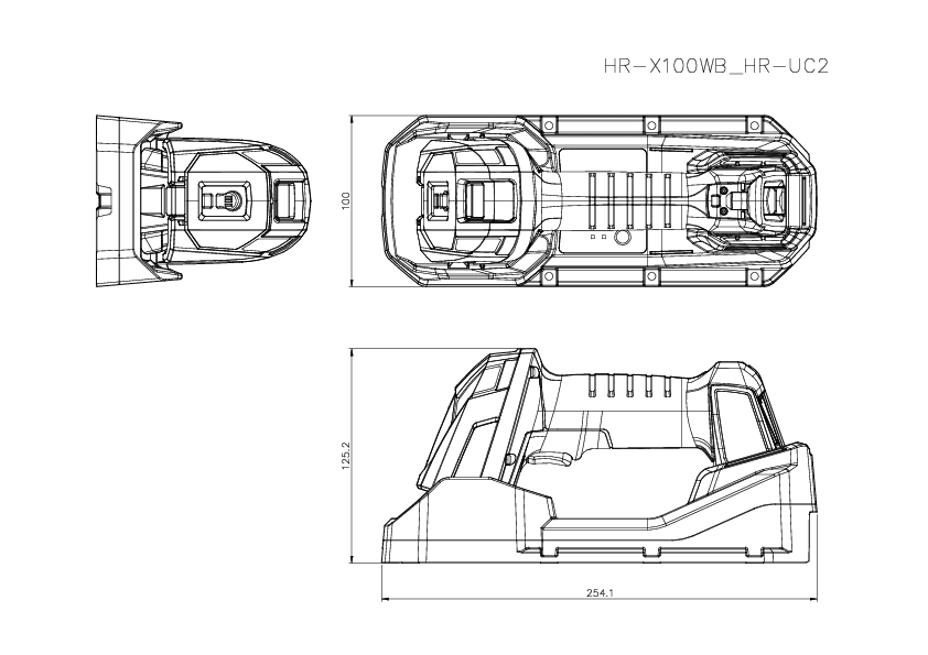 HR-X100WB/HR-UC2 Dimension
