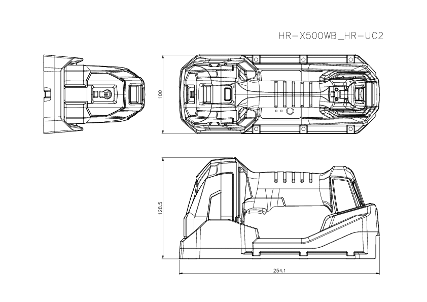 HR-X500WB/HR-UC2 Dimension