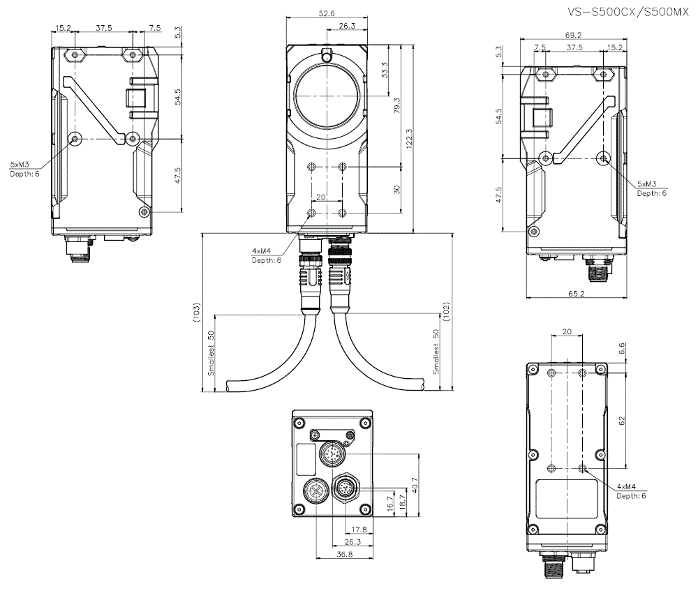 VS-S500CX/MX Dimension