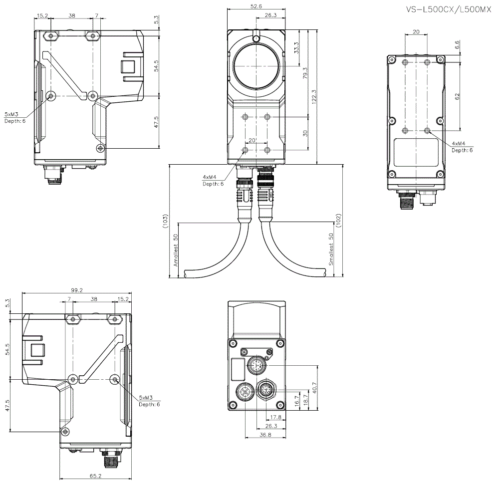 VS-L500CX/MX Dimension
