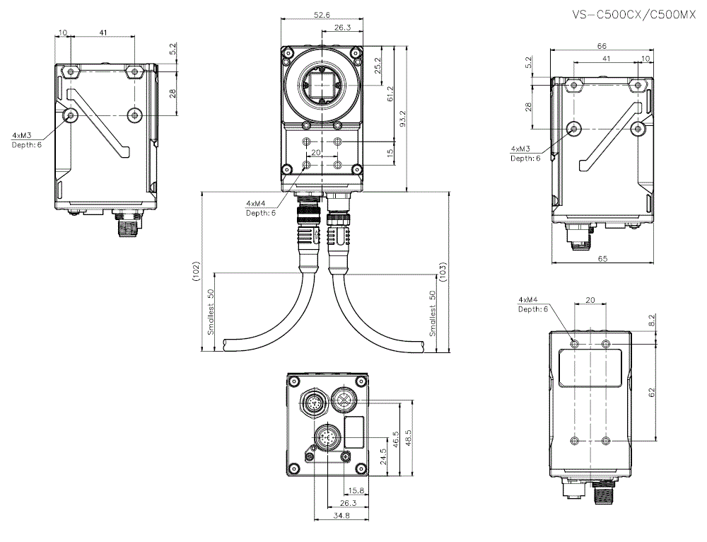 VS-C500CX/MX Dimension