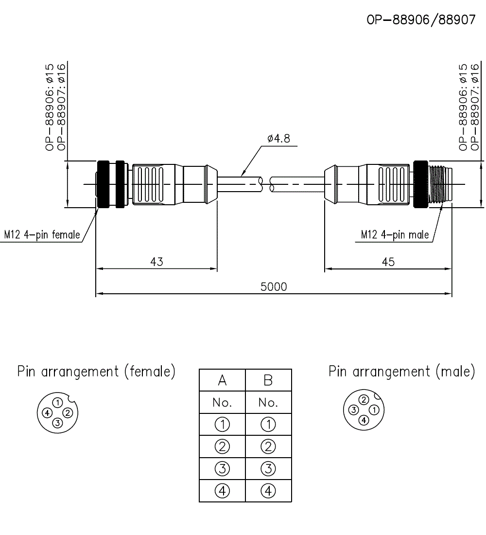 OP-88906/7 Dimension