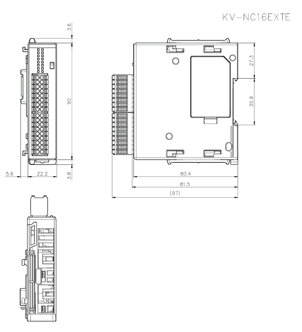 KV-NC16EXTE Dimension