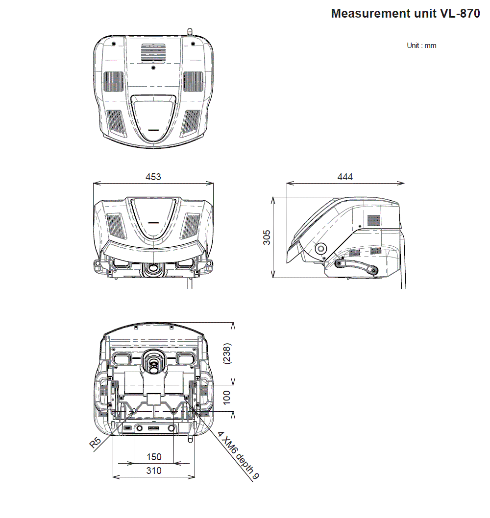 VL-870/850 Dimension