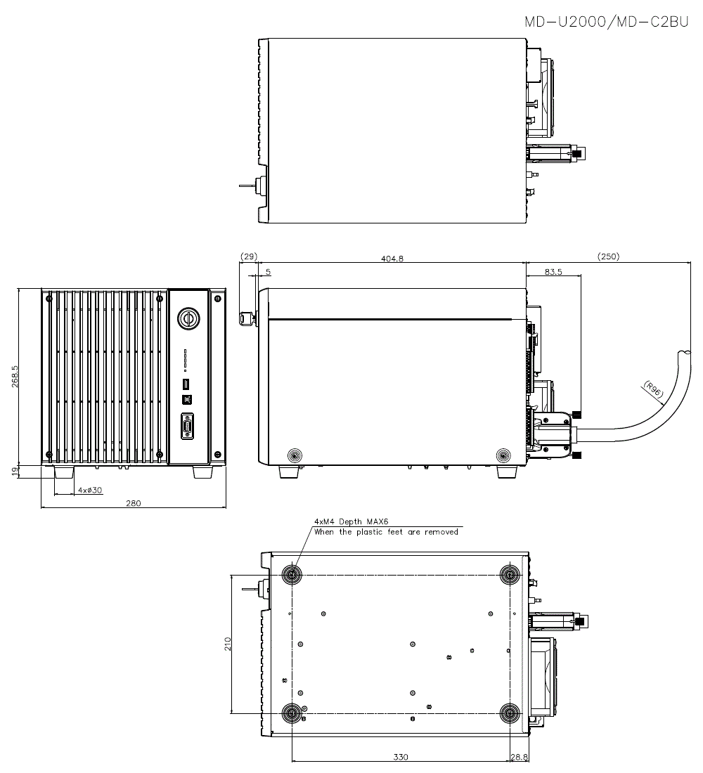 MD-U2000/MD-C2BU Dimension