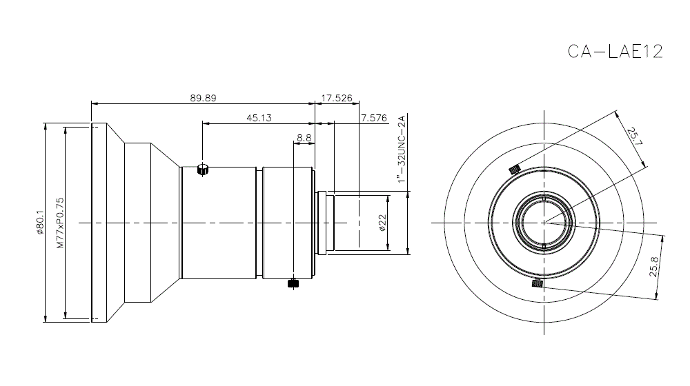 CA-LAE12 Dimension