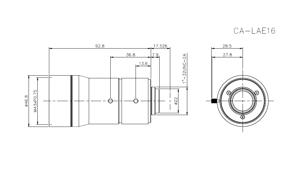 CA-LAE16 Dimension