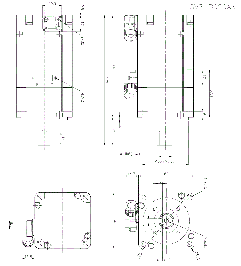 SV3-B020AK Dimension