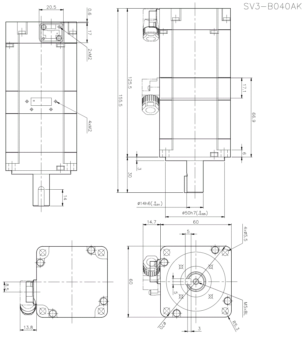 SV3-B040AK Dimension